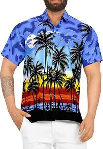 Chemises Hawaïennes Homme Personnalisées OEM de Haute Qualité à Imprimé Floral, Manches Courtes, Décontractées, Respirantes et Infroissables pour l'Été - Product Image 3