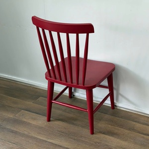 Modern Aluminium <b>Dining</b> <b>Chair</b> <b>Red</b> Powder Coated Finish Durable Eco-Friendly Spindle Back Design for Home Office Bedroom Park - Product Image 4