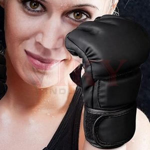 Nouveauté 2026 : Gants de combat MMA noirs entièrement rembourrés, épais, avec logo personnalisé, service OEM/ODM – Fournisseur de qualité - Product Image 6