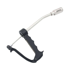 Pistolet d'application de bolus chromé le plus vendu, instruments vétérinaires standard, applicateur de bolus pour moutons, poignée courbée, produits pour animaux - Product Image 1