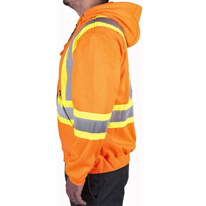 Hi <b>Vis</b> Safety Fleece Pull Over Hoodie <b>Jumper</b> Jacket Workwear Kangaroo Pen Pocket Hi Viz <b>Vis</b> <b>High</b> Visibility - Product Image 4