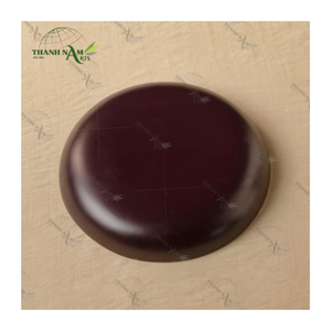 Assiette de service minimaliste en bambou biodégradable et écologique, durable, faite à la main, 20 cm, gravée au laser, modèle 2025, la plus vendue - Product Image 2