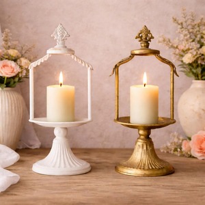 <b>Lamp</b> Style Metal Candle Stand Decorative Candle Holder For Hotel Lobby And Restaurant Interior Styling And Vintage Theme Decor - Product Image 1