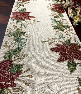 Chemin de table de luxe brodé Glamour, motif floral, en tissu fait main, forme irrégulière, écologique, épaisseur 5 mm, tapis décoratif pour - Product Image 2