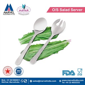 Utensilios para Ensalada de Acero Inoxidable, Juego de Cuchara y Tenedor de Metal, Aptos para Lavavajillas - Product Image 2
