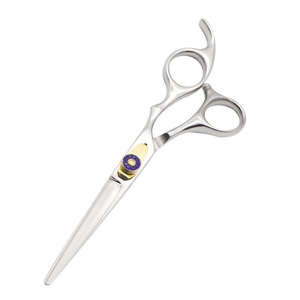 Kit de ciseaux de coiffure professionnels pour droitiers, coupe droite, 6,0 pouces, noir-or, haute performance, tranchants, confortables, longs - Product Image 3