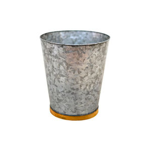 Poubelle en fer galvanisé neuve avec poignée et couvercle pour la maison, les hôtels, le jardin, poubelle de nettoyage, forme ronde - Product Image 6