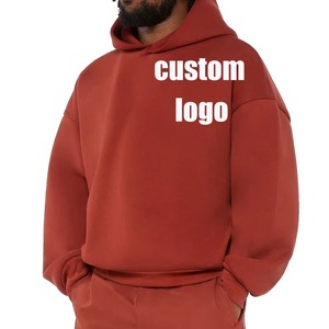<b>Men's</b> Oversized Hooded Pullover <b>Sweatshirt</b> Jersey Fabric Streetwear Pocket Design Anti-shrink Cotton Casual Winter Wear 370g - Product Image 1