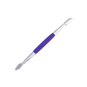 KAAMIR INSTRUMENTS Empujador de Cutículas Profesional de Acero Inoxidable de Grado Salón, Reutilizable, de Doble Uso, Cuadrado, Herramienta para Decoración de Uñas - Product Image 1