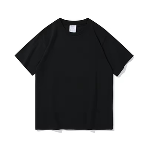 T-shirt décontracté à col rond pour homme, 100 % coton biologique, manches courtes, design uni - Product Image 3