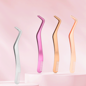 MIRHA INSTRUMENTS MI-549 Pince à épiler en acier inoxydable durable de haute qualité pour extensions de cils, avec peigne à pointe lisse 10 mm - Product Image 4