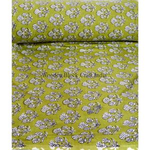 Tissu en coton indien imprimé à la main, magnifique impression au bloc artisanal par Robe Cotton Textile Fabrics, tissus en coton imprimé pour vêtements féminins - Product Image 4