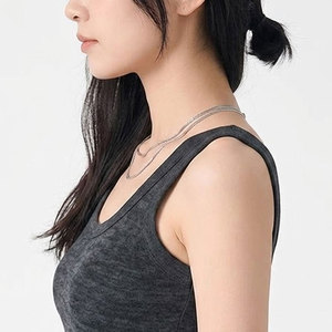 Débardeur uni personnalisé pour femme, collection été, col rond, prix abordable - Product Image 6