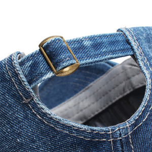 6 Panel Plain Vintage Denim Sport Cap <b>Dad</b> <b>Hat</b> Custom Baseball Caps - Product Image 4