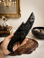 Couteau en Obsidienne Noire, Cristal Volcanique Naturel, Décoration Gothique, Altar, Chambre Sorcière, Méditation, Cadeau Spirituel, Pierre Précieuse Rafay 1000 Ct