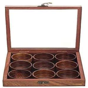 Decorative Eco-Friendly Wooden Spice <b>Box</b> for Kitchen Accessories Masala Organizer Spice Collection <b>Herbs</b> Pantry Storage - Product Image 2