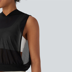 Camiseta sin Mangas Casual para Mujer, Tejida en Spandex/Algodón, 220g, Secado Rápido, Transpirable y Ecológica - Product Image 6