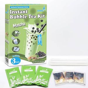 ALODY Kit de té de burbujas Matcha Latte personalizable instantáneo-3 juegos/caja Vida útil de 18 meses Crea tus propias bebidas únicas - Product Image 4