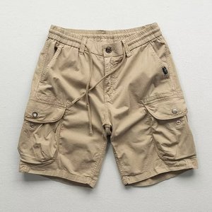 Pantalones Cortos de Verano para Hombre, Moda al por Mayor, Pantalones Cortos de Cinco Puntos de Alta Calidad, Cintura Elástica, Multibolsillos, Casuales, Nuevos - Product Image 1