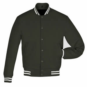 Chaquetas de Béisbol Varsity con Parches Bordados Personalizados, Camuflaje, Impermeables, de Lana/Satén para Hombres Adultos - Product Image 5