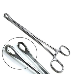 Ensemble d'instruments manuels en acier inoxydable allemand de haute qualité : éponges et pinces à pansements courbées et fines - Product Image 4
