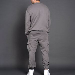 Ensemble sweat à capuche et pantalon de survêtement doublé polaire pour homme, survêtement d'hiver épais, ensemble à capuche unisexe personnalisé de haute qualité - Product Image 3