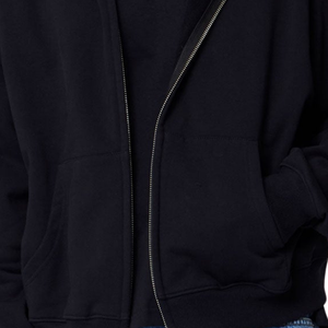 Sudadera con capucha extragrande para hombre, con cremallera completa, de forro polar grueso, hombros caídos, estilo urbano, fabricante OEM - Product Image 6