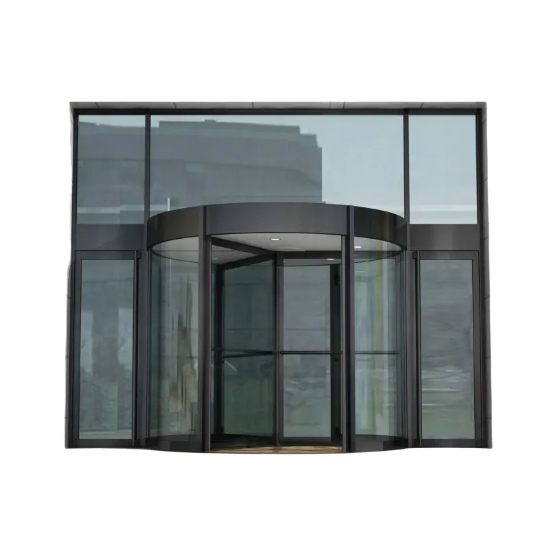 Pintu masuk utama Modern gaya Mall belanja pintu Hotel aluminium pintu berputar profil aluminium untuk pintu