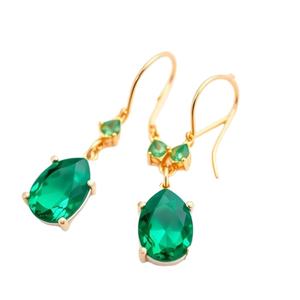 Sólido hecho a mano mejor colección verde ónix pendiente piedra preciosa pendiente 925 pendiente de plata esterlina - Product Image 1