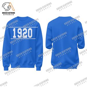 Sudadera ZPB - Azul Rey |   Sudadera de Felpa 100% Algodón Zeta Phi Beta con Logotipo del Equipo Bordado en Chenilla, Ropa de la Hermandad - Product Image 3