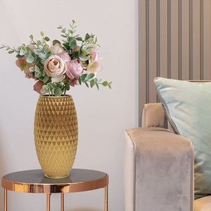 Vase à fleurs en aluminium fait main, personnalisé et doré, pour la décoration de la maison et du jardin, pots à fleurs pour événements et centres de table de mariage - Product Image 1