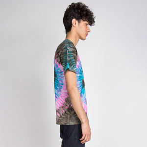 เสื้อยืดผู้ชายแขนสั้นลายมัดย้อม 100% ผ้าฝ้าย รุ่นใหม่ล่าสุด ขายส่ง ทรงปกติ ระบายอากาศได้ดี - Product Image 3