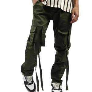 Mens Cotton Cargo <b>Pants</b> Loose Fit Tactical <b>Work</b> Trousers Side Pocket Hiking Casual Outdoor <b>Black</b> <b>Pants</b> - Product Image 1