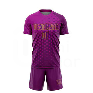 Uniforme de Fútbol Personalizado al Por Mayor, Conjunto de Camiseta y Pantalones Cortos de Poliéster Transpirable, Ligero y de Secado Rápido, con Estampado Digital - Product Image 1