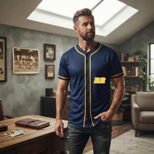 Maillot de baseball TESSUTO bordeaux crème à rayures fines avec appliqué, boutonné, 100 % polyester, uniforme d'équipe de club du Moyen-Orient, Dubaï - Product Image 5