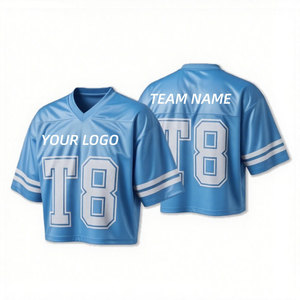 Camiseta de Fútbol Personalizada Unisex, Corte Cuadrado, Malla Transpirable, Cuello en V, Absorbente de Sudor, Poliéster/Algodón, Secado Rápido - Product Image 3