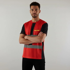 Camiseta de trabajo de alta visibilidad personalizada al por mayor, camiseta de seguridad reflectante para hombre, camisetas de trabajo con bolsillo para trabajos de construcción - Product Image 1