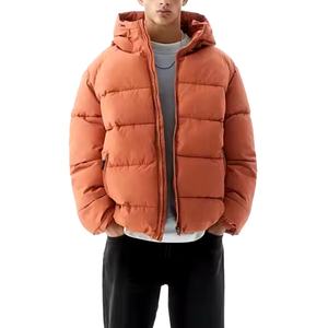 Vente en gros de vestes bouffantes de haute qualité avec logo personnalisé pour hommes hiver design solide à capuche XL tissu du fabricant professionnel - Product Image 1