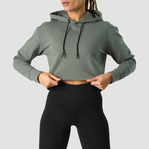 Sudadera Corta Personalizada para Mujer, Sudadera con Capucha Informal, Estilo Urbano, Holgada, para Mujer - Product Image 4