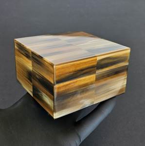 Caja de Joyería Rectangular de Cuerno de Búfalo de Primera Calidad con Tapa Curva, Estuche de Almacenamiento Rústico y Ecléctico para Mesa y Hogar, Venta al Por Mayor - Product Image 5
