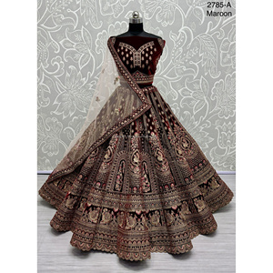 Nupcial Indio Desgaste Terciopelo Colecciones Para Novia Con Zarkhan Trabajo Por Fabzone - Product Image 3