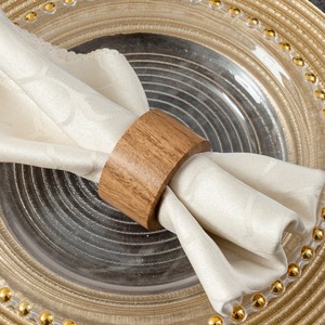 Ronds de serviette élégants en bois, parfaits pour les restaurants, les hôtels, la restauration et l'utilisation quotidienne à la table, fabriqués à la main en Inde. - Product Image 1