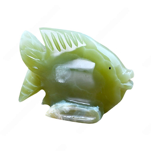 Elegantes figuras de pez de ónix de tamaño pequeño, hechas a mano, para una mesa de lujo. Nuevo diseño de pez de ónix para decoración de interiores del hogar. - Product Image 1
