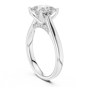 Bague de fiançailles solitaire en or 18K 14K 9K avec diamant de laboratoire taille princesse de 2,00 carats, pureté E VVS2, excellente qualité, pour mariée - Product Image 5
