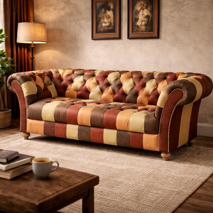 โซฟาเชสเตอร์ฟิลด์ 3 ที่นั่ง นั่งสบาย พร้อมเบาะนุ่มพิเศษ ดีไซน์คลาสสิก เหมาะสำหรับการพักผ่อนและรับรองแขก - Product Image 2