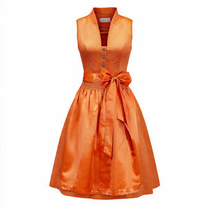 Jupe plissée Dirndl en soie et perles, vente en gros, Dirndls légers, robe Dirndl pour l'Oktoberfest, costume de cosplay, robe de soirée - Product Image 3