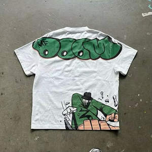 เสื้อยืดโอเวอร์ไซส์ทรงบ็อกซี่สำหรับผู้ชาย ผ้าคอตตอน 100% หนัก 300 GSM พิมพ์ลาย DTG คุณภาพสูง รับผลิตตามแบบ OEM - Product Image 5