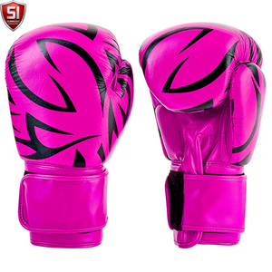 Gants de boxe en cuir SUMROOS SI multicolores avec sangle de poignet réglable, durables, protecteurs et confortables pour l'entraînement - Product Image 1