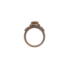 Wedding Wear 925 Sterling <b>Silver</b> Gold Plated Jewelry <b>Emerald</b> Diamond Gemstone Women Wear Classic <b>Ring</b> - Product Image 2