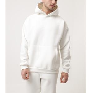 Sweat-shirts et sweats à capuche pour hommes en coton lourd de qualité supérieure, motif couronne noir, impression en relief surdimensionnée - Product Image 4